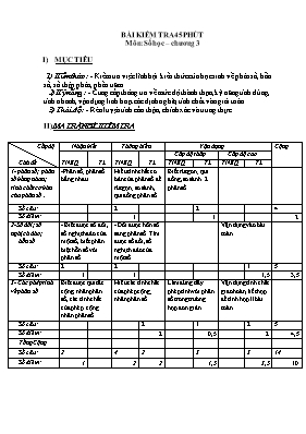 Đề kiểm tra 45 phút môn học Số học 6